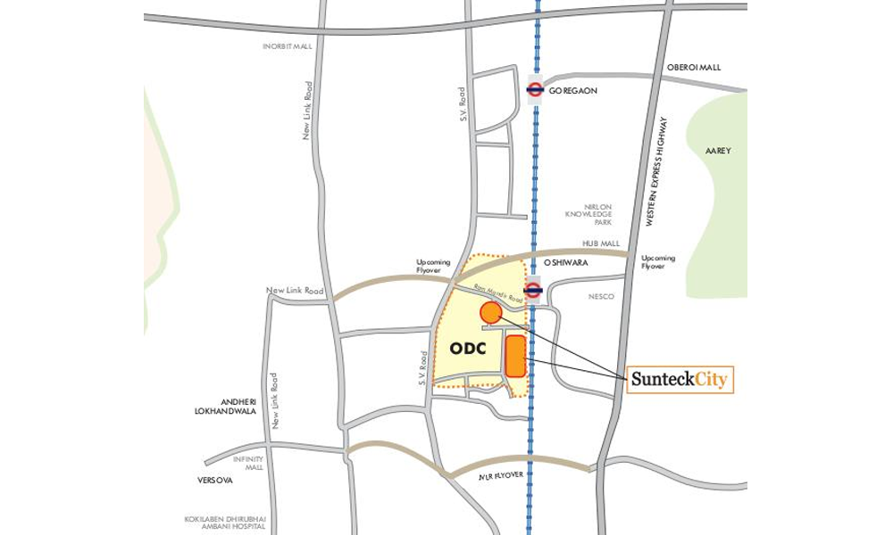 Sunteck City Avenue-4 Location Map Image