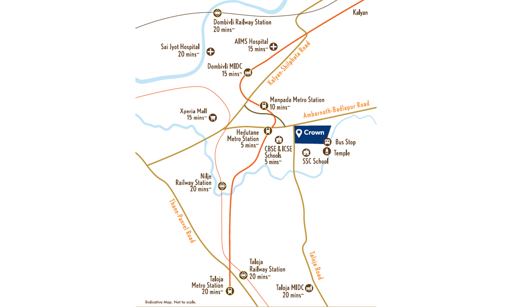 Lodha Crown Taloja Location Map Image