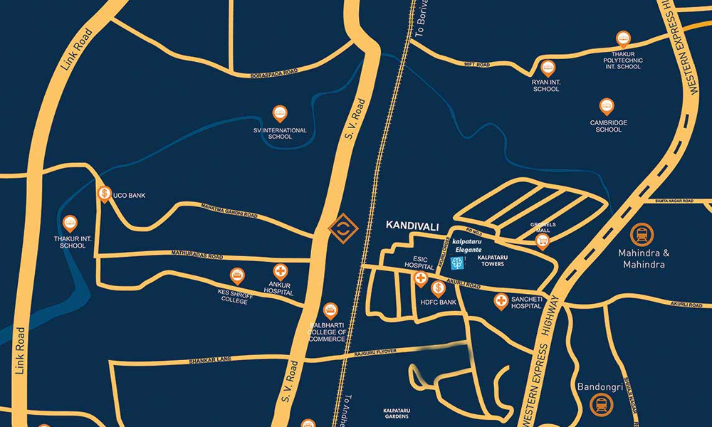 Kalpataru Elegante Location Map Image