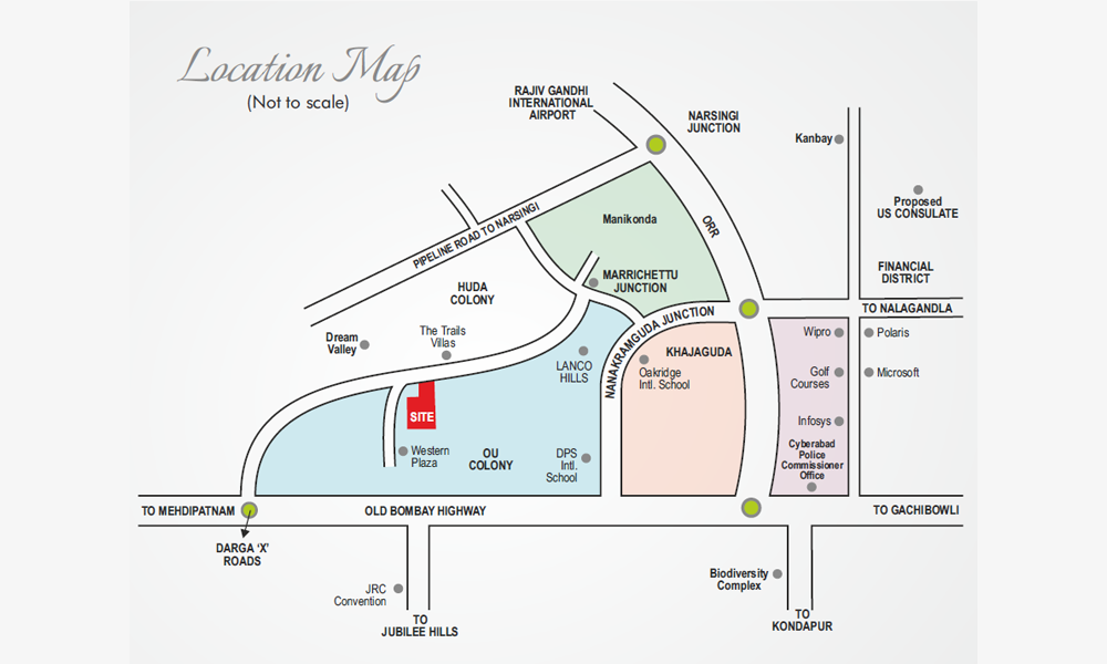 Aditya Athena Location Map Image