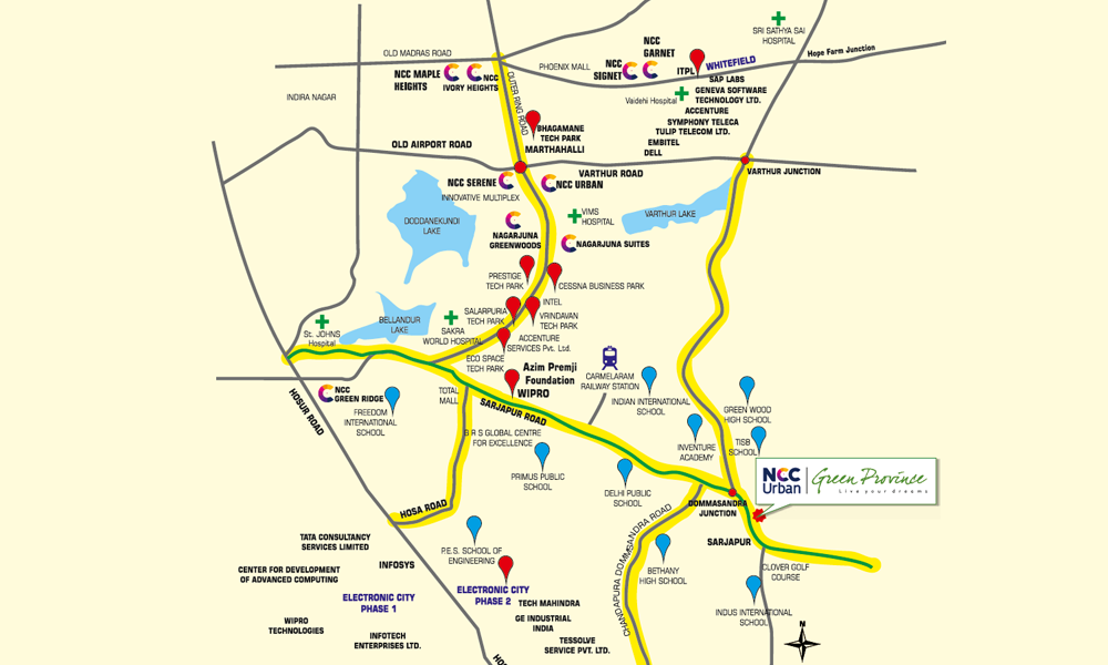 NCC Urban Green Province Location Map Image