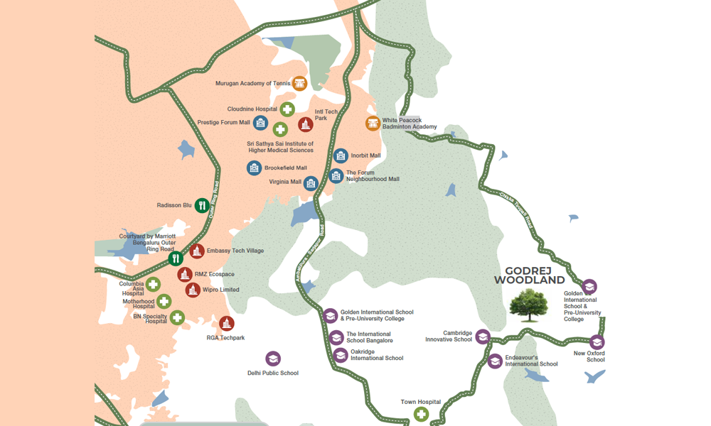 Godrej Woodland Location Map Image