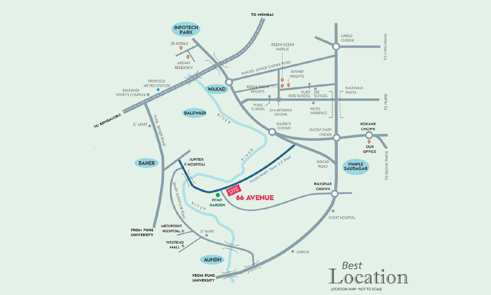 RR Lunkad 66 Avenue Location Map Image