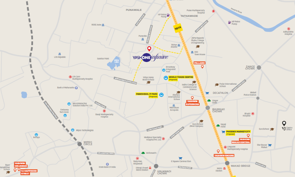 Yashone Infinitee Location Map Image
