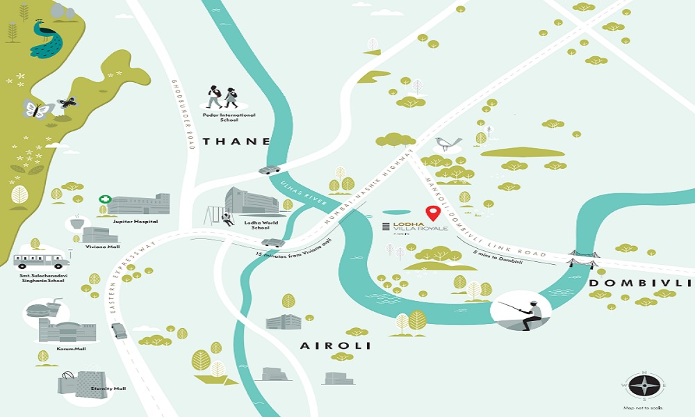 Lodha Villa Royale Location Map Image