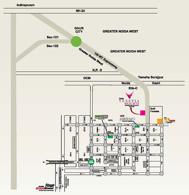 Oasis Venetia Heights Location Map Image