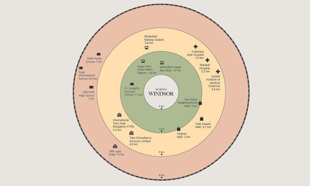 Sobha Windsor Location Map Image