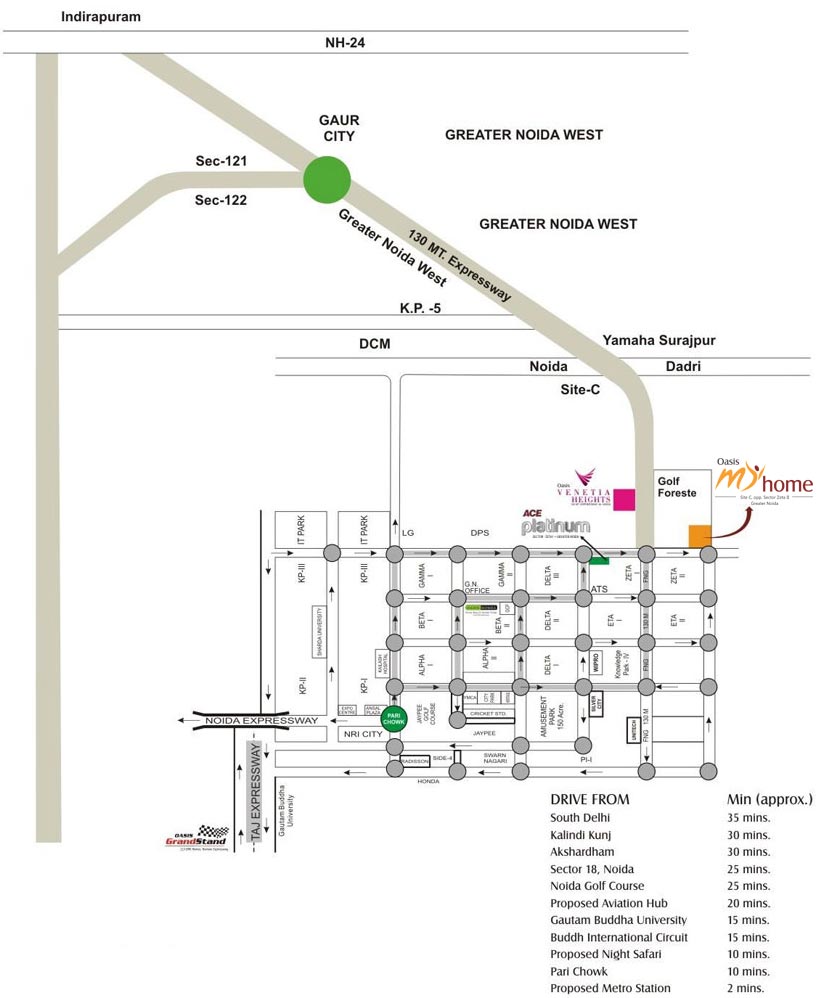 Oasis My Home Location Map Image
