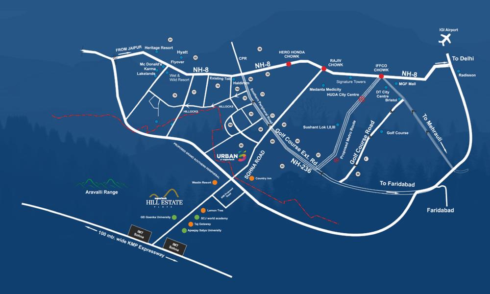 Supertech Hill Estate Plots Location Map Image