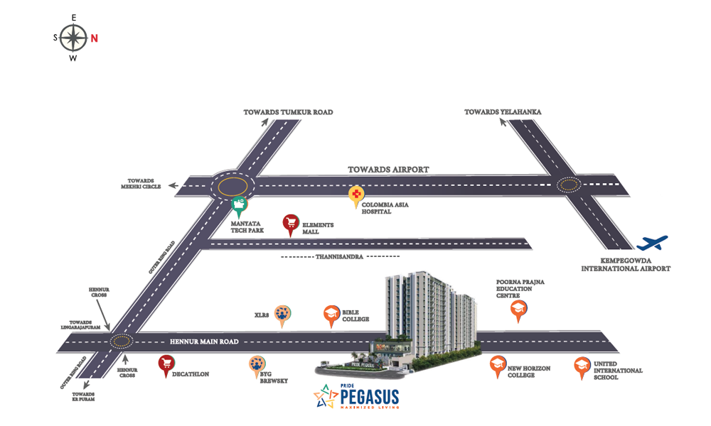 Pride Pegasus Location Map Image