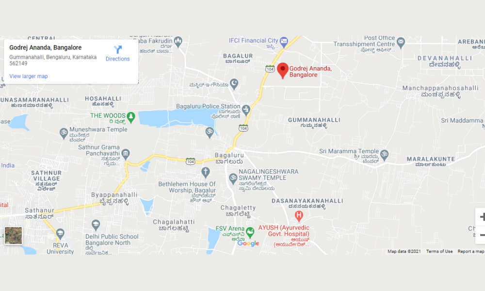 Godrej Ananda Location Map Image