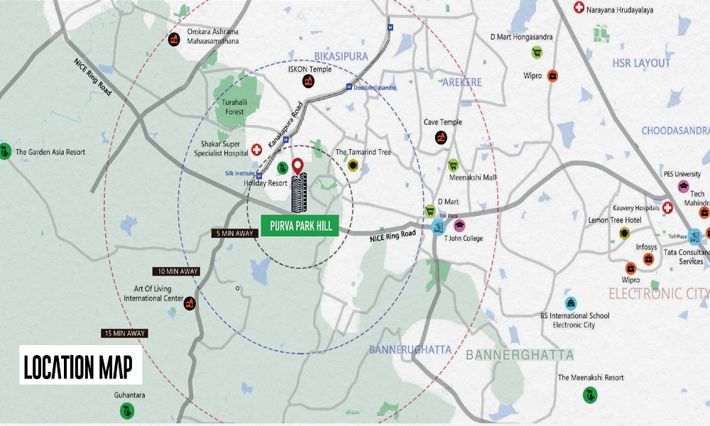 Purva Park Hill Location Map Image