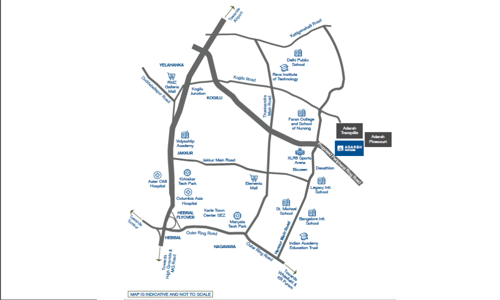 Adarsh Wisteria Location Map Image