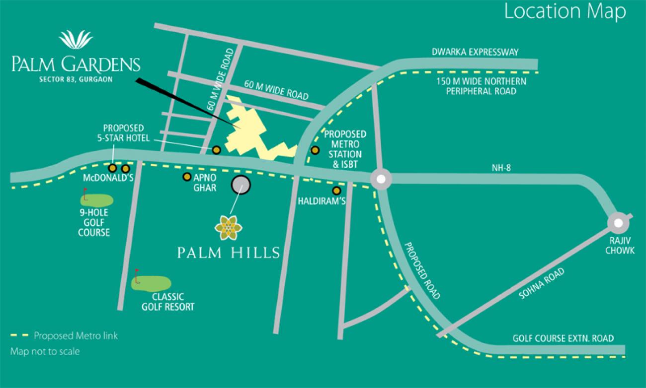 Palm Gardens Location Map Image