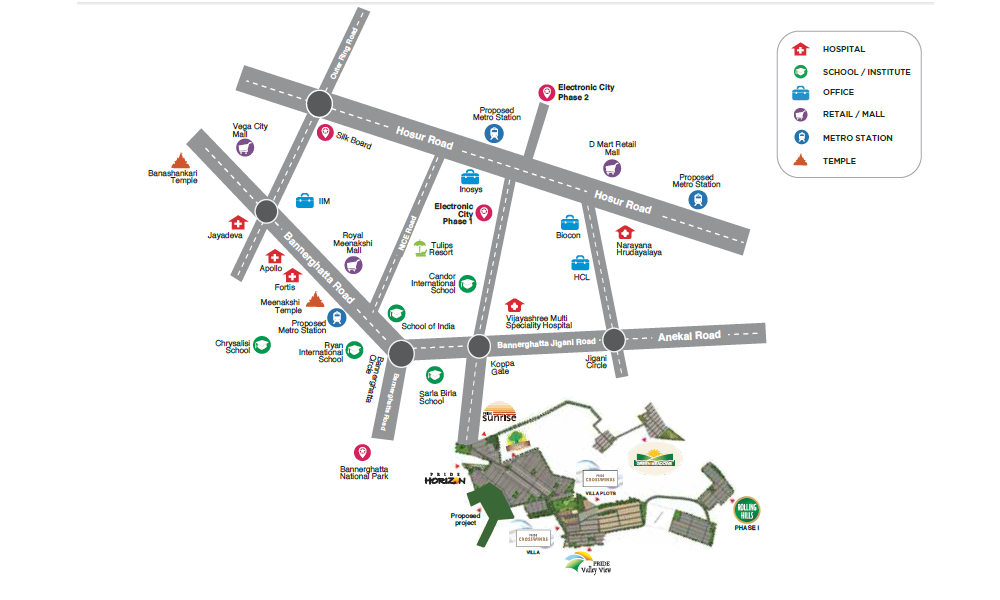 Pride Sunrise Location Map Image
