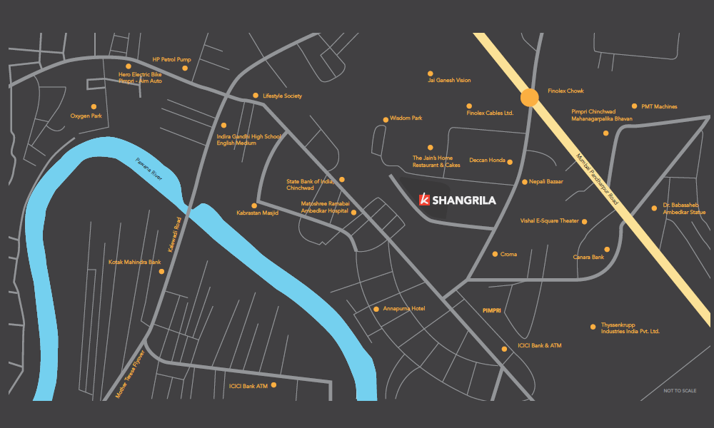 Kohinoor Shangrila Location Map Image