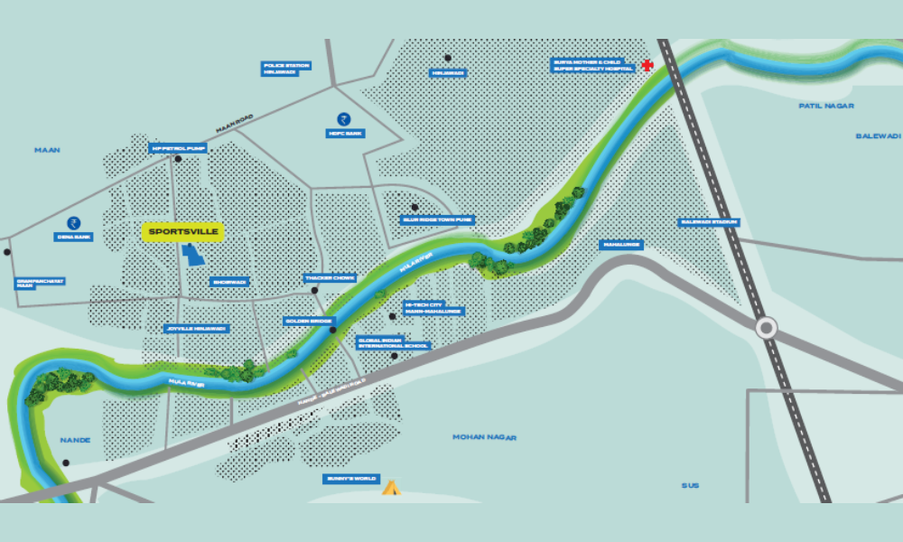 Kohinoor Sportsville Location Map Image