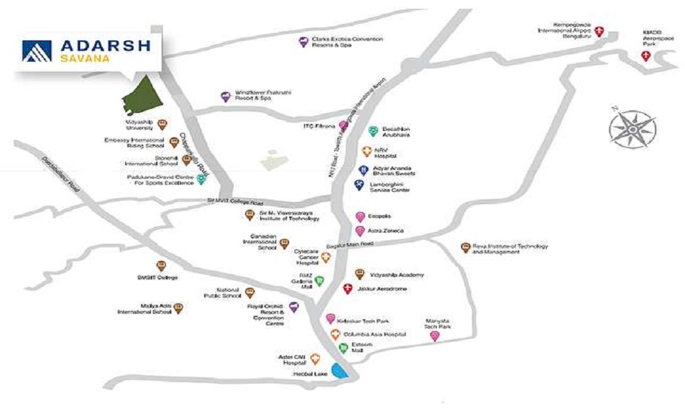 Adarsh Savana Location Map Image