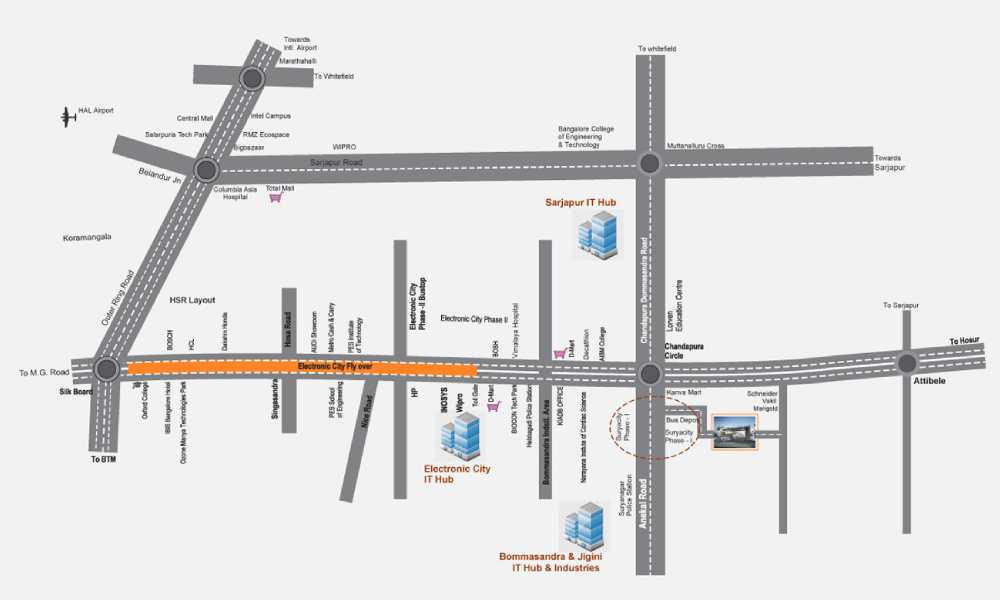 Abhee Prakruthi Villa Location Map Image