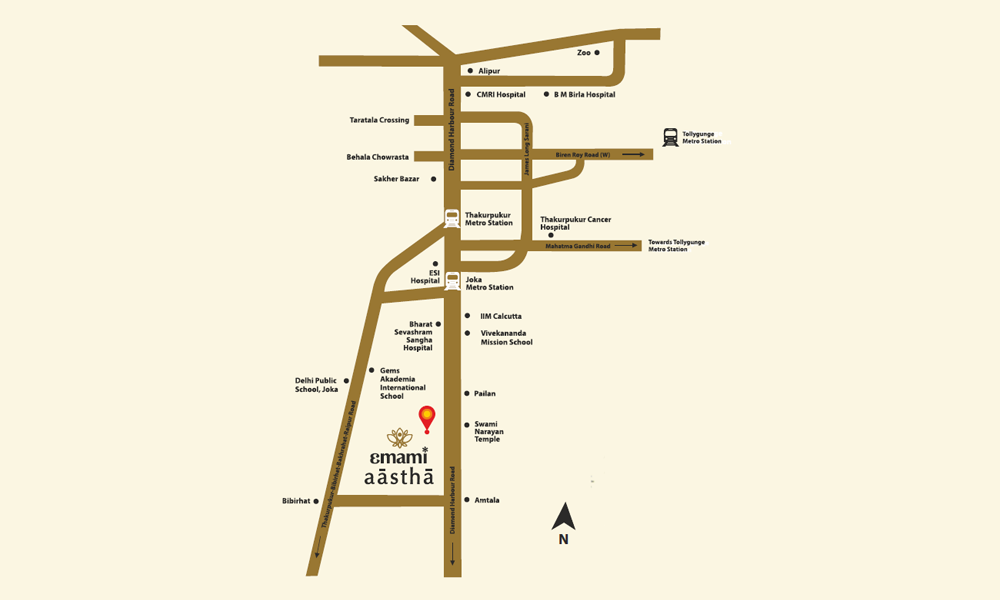 Emami Aastha Location Map Image