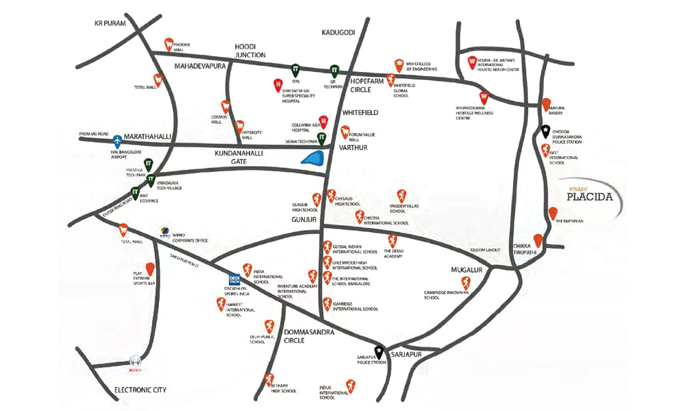 Placida Villa Plots Location Map Image