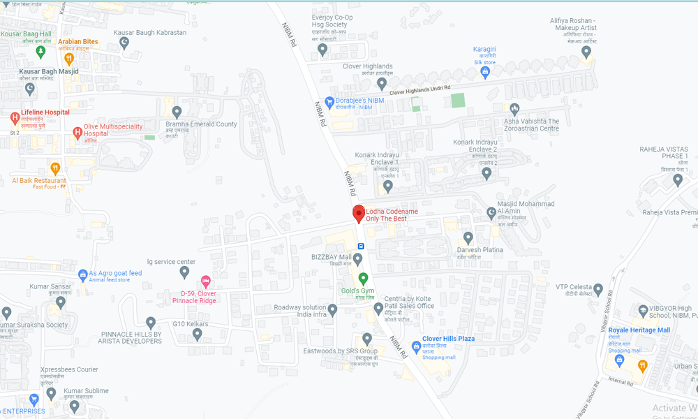Lodha Codename Only The Best Location Map Image