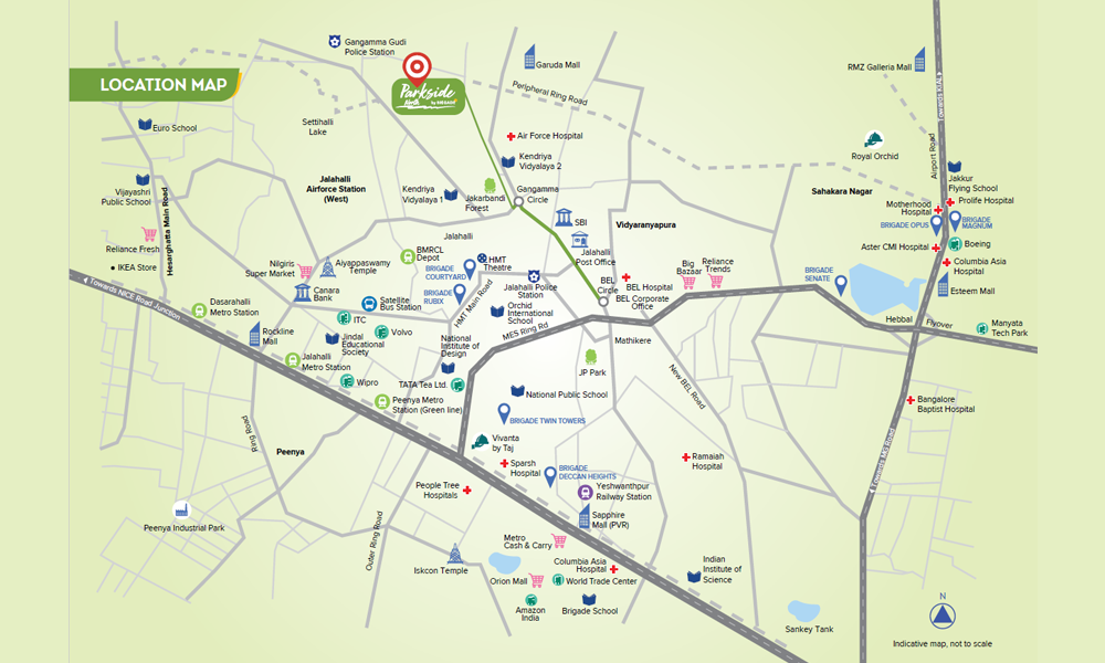 Brigade Parkside North Location Map Image