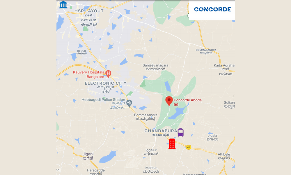 Concorde Abode 99 Location Map Image