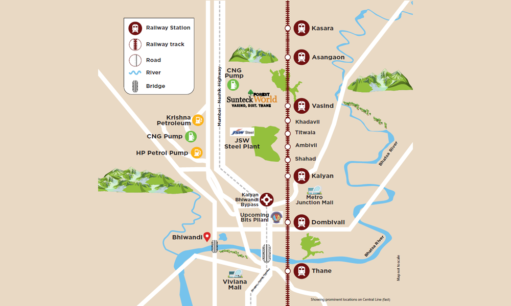 Sunteck Forest World Location Map Image