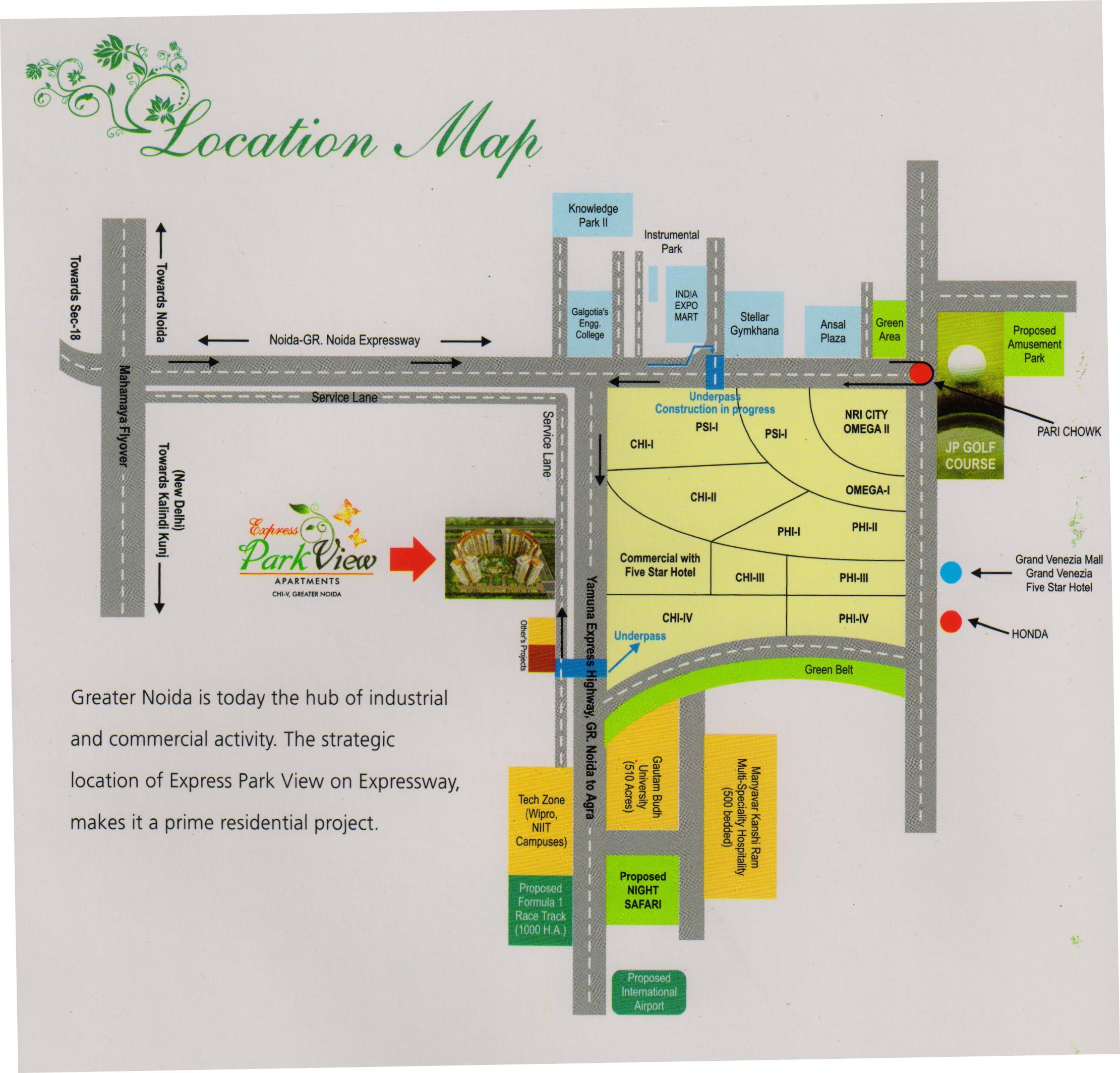 Nimbus Express Park View 1 Location Map Image