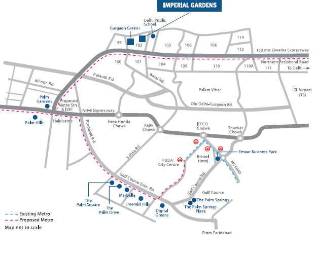 Emaar Imperial Gardens Location Map Image