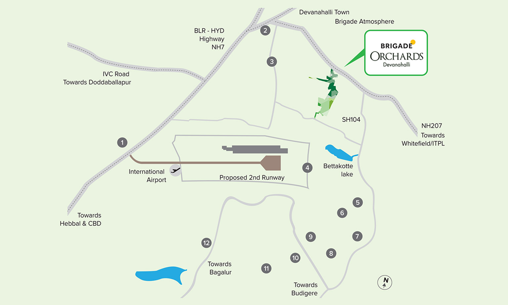 Brigade Orchards Siganture Villas Location Map Image