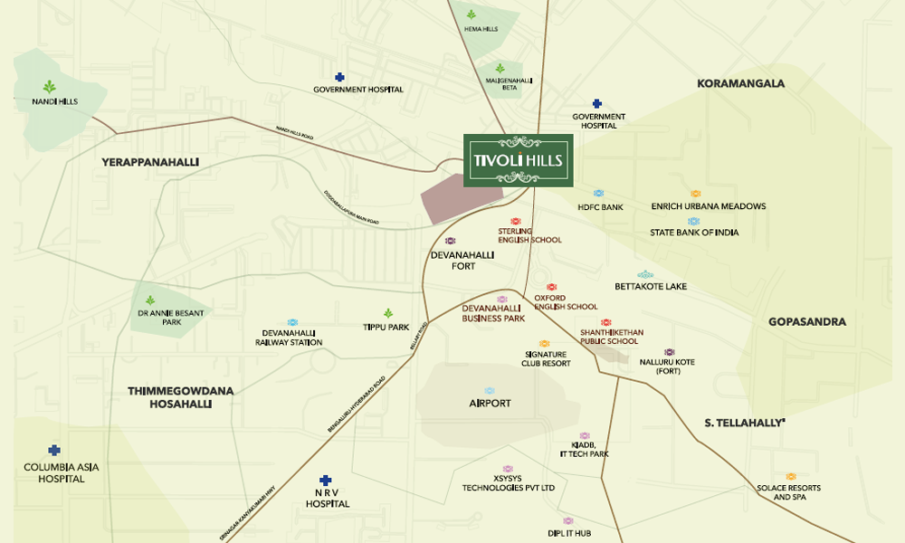 Tivoli Hills Location Map Image