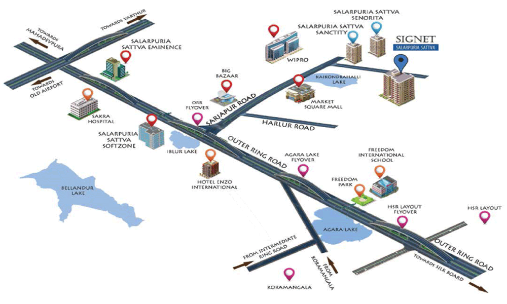 Salarpuria Sattva Signet Location Map Image