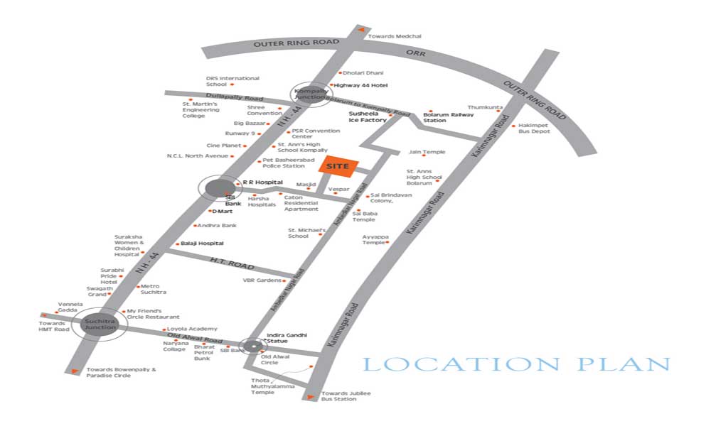 Saanvi Pride Homes Location Map Image