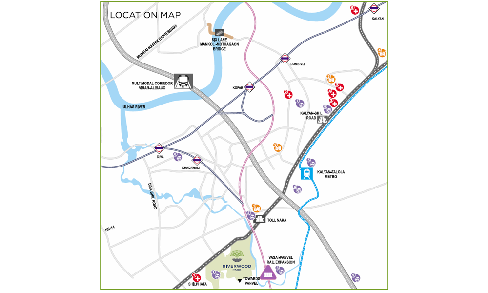 Siddharth Riverwood Park Location Map Image