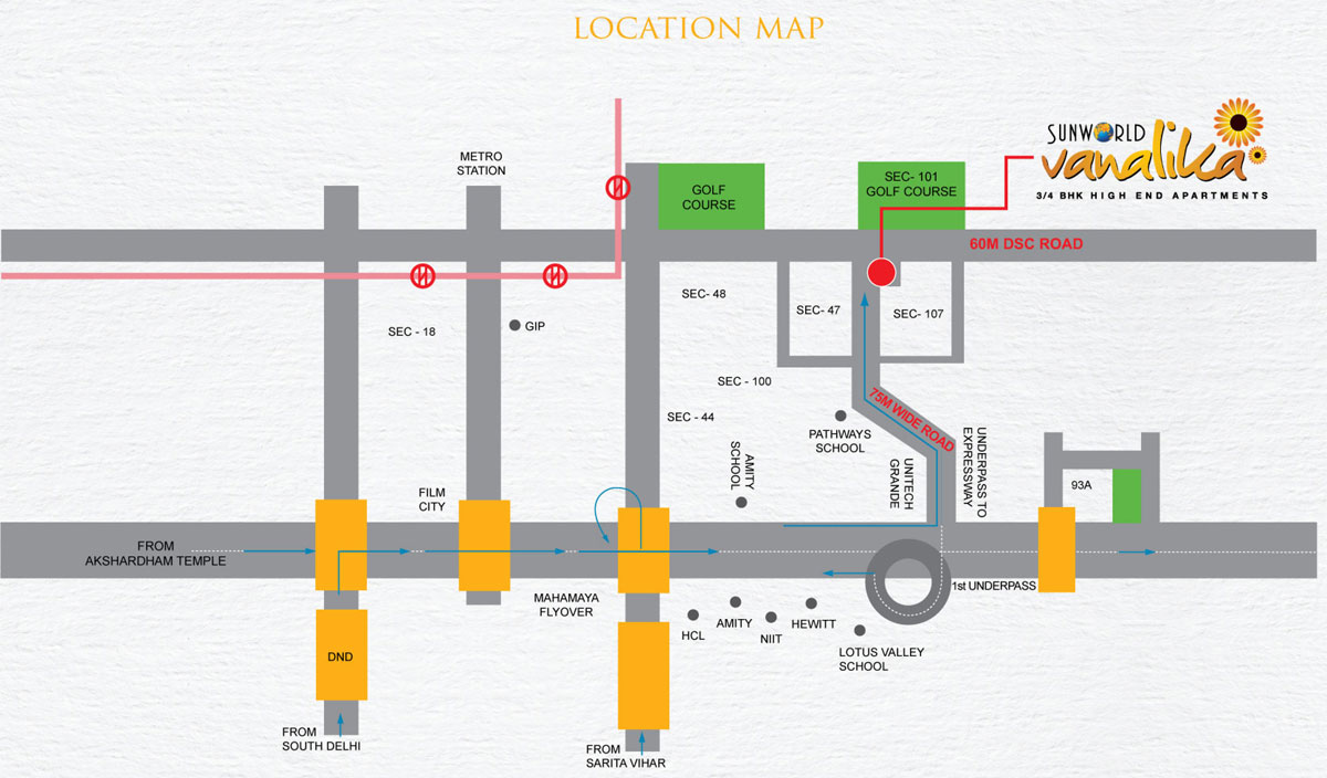 Sunworld Vanalika Location Map Image