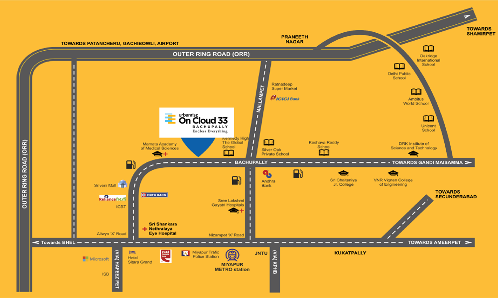 Urbanrise On Cloud 33 Location Map Image