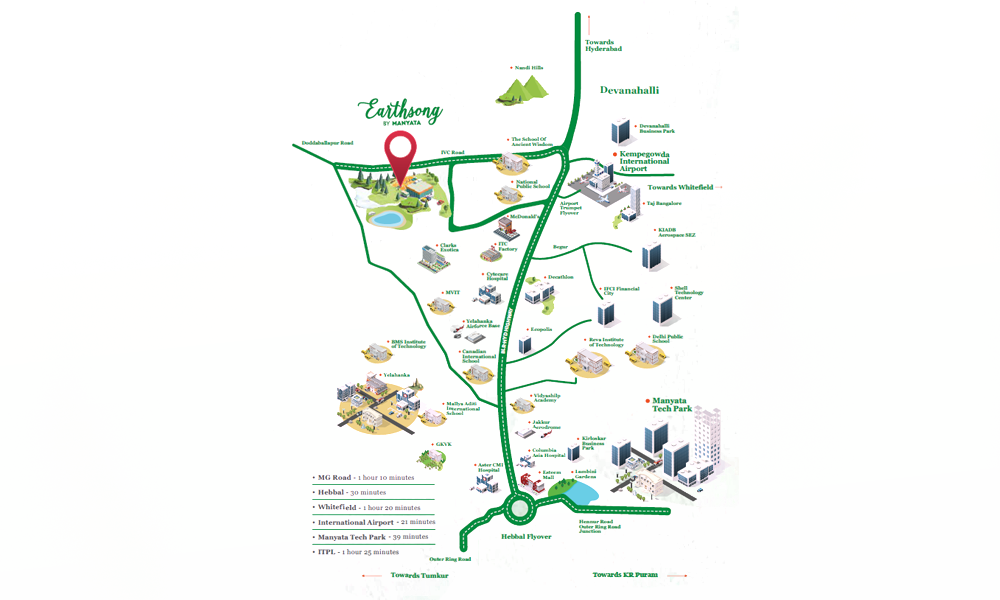 Manyata Earthsong Location Map Image
