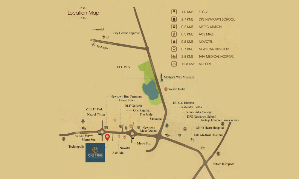 One Prime Location Map Image