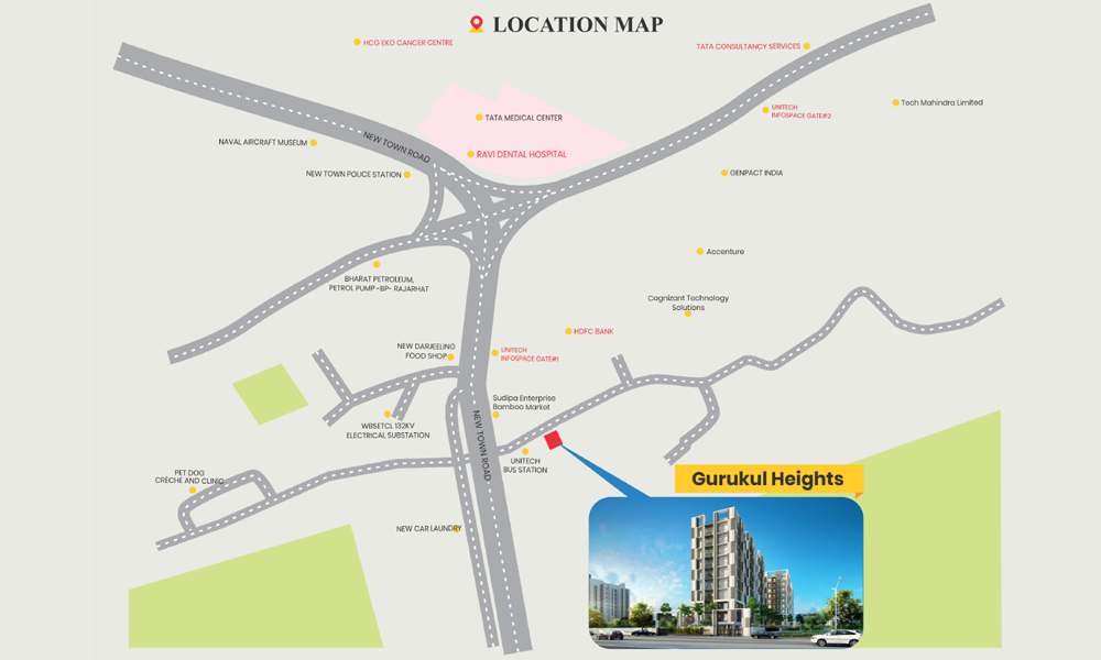 Gurukul Heights Location Map Image