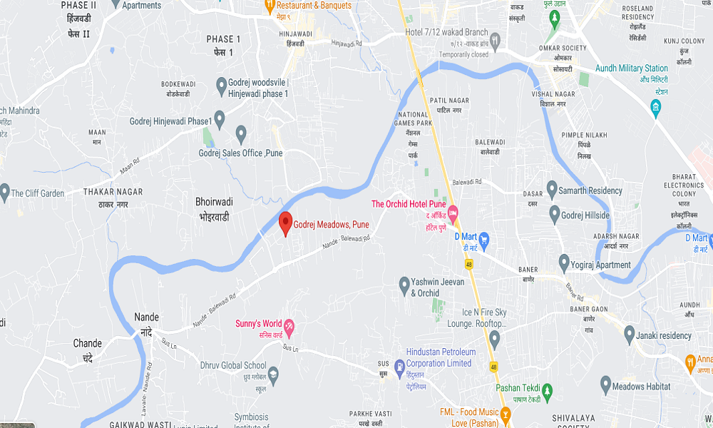 Godrej Meadows Location Map Image
