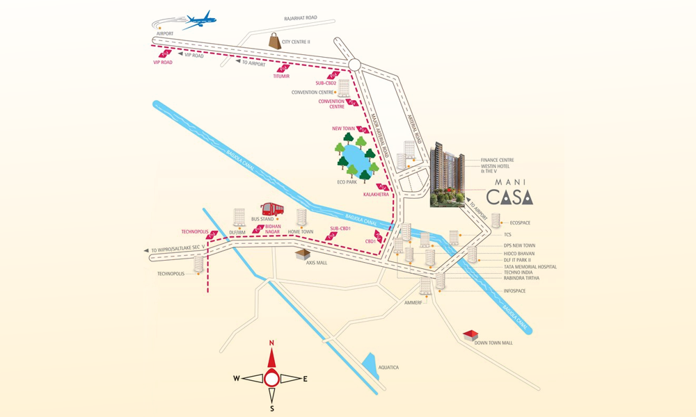Mani Casa Location Map Image