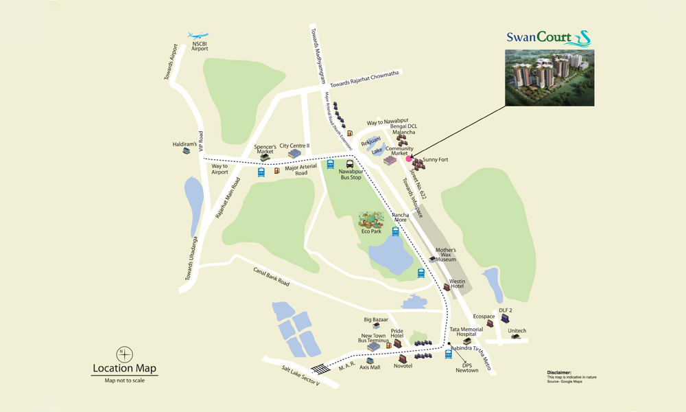 Swan Court Location Map Image