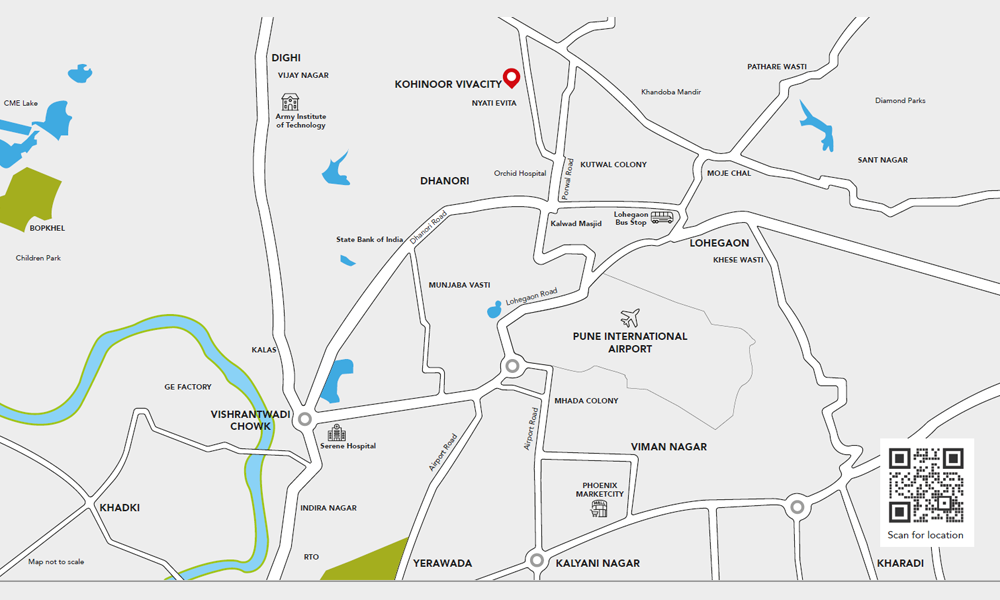 Kohinoor Viva City Location Map Image