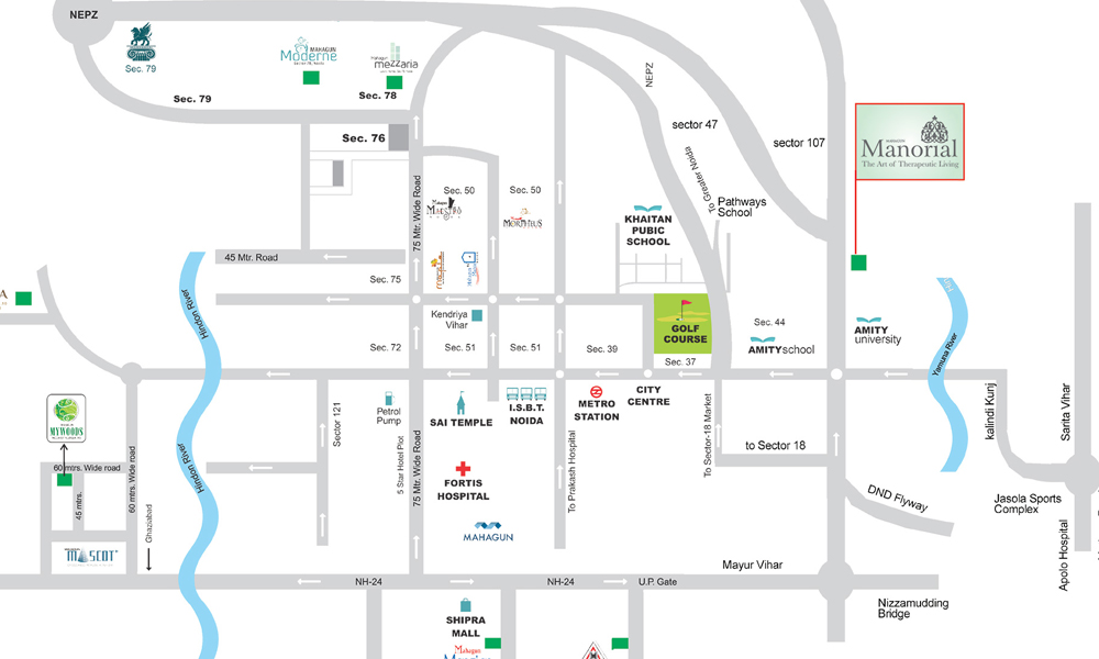 Mahagun Manorial Location Map Image