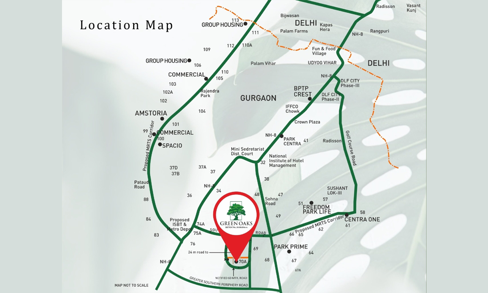 BPTP Green Oaks Phase 2 Location Map Image