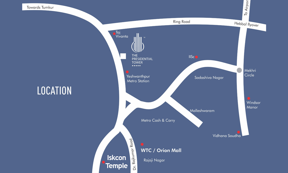 The Presidential Tower Location Map Image