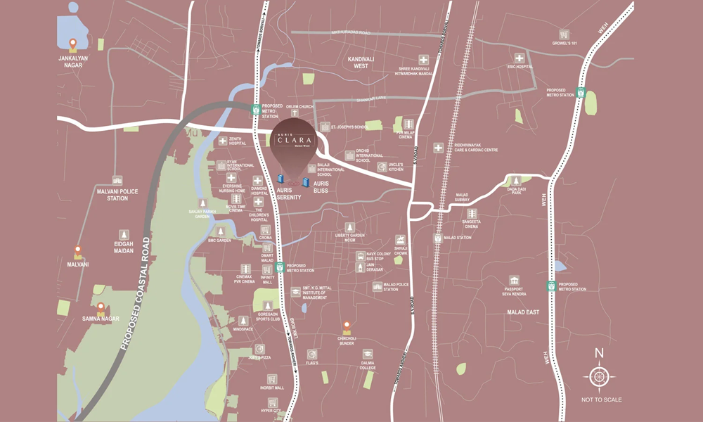 Auris Clara Location Map Image