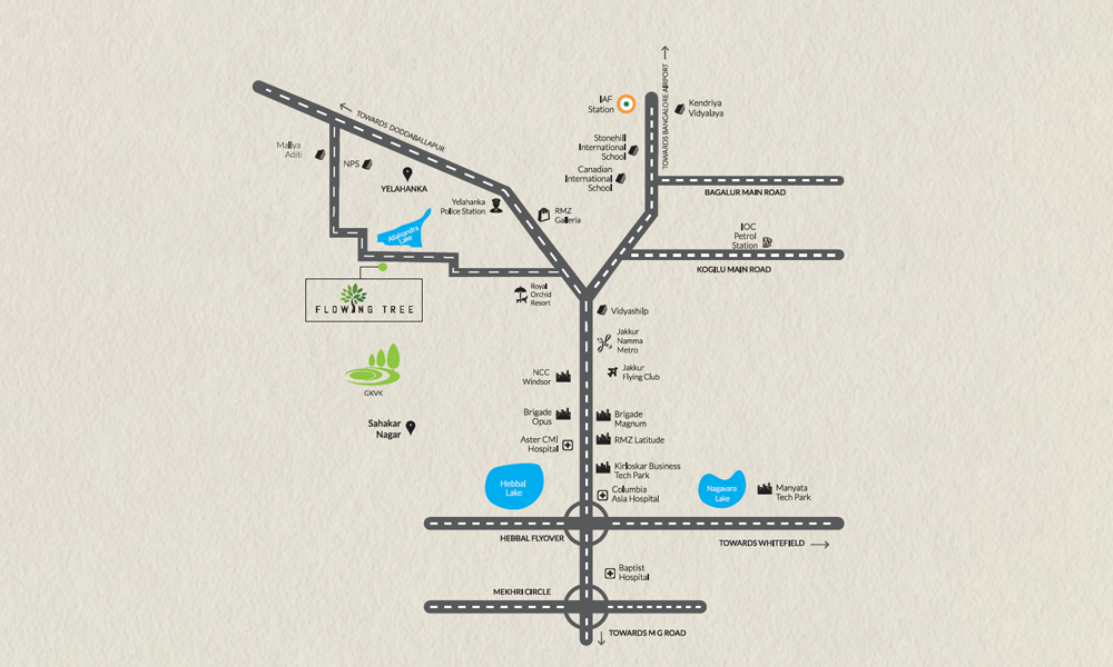 Capstone Flowing Tree Location Map Image